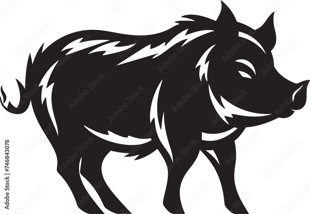 Feral Frenzy Emblematic Boar Vector Tusked Thunder Iconic Boar Symbol Design Feral Frenzy Emblematic Boar Vector Tusked Thunder Iconic Boar Symbol Design