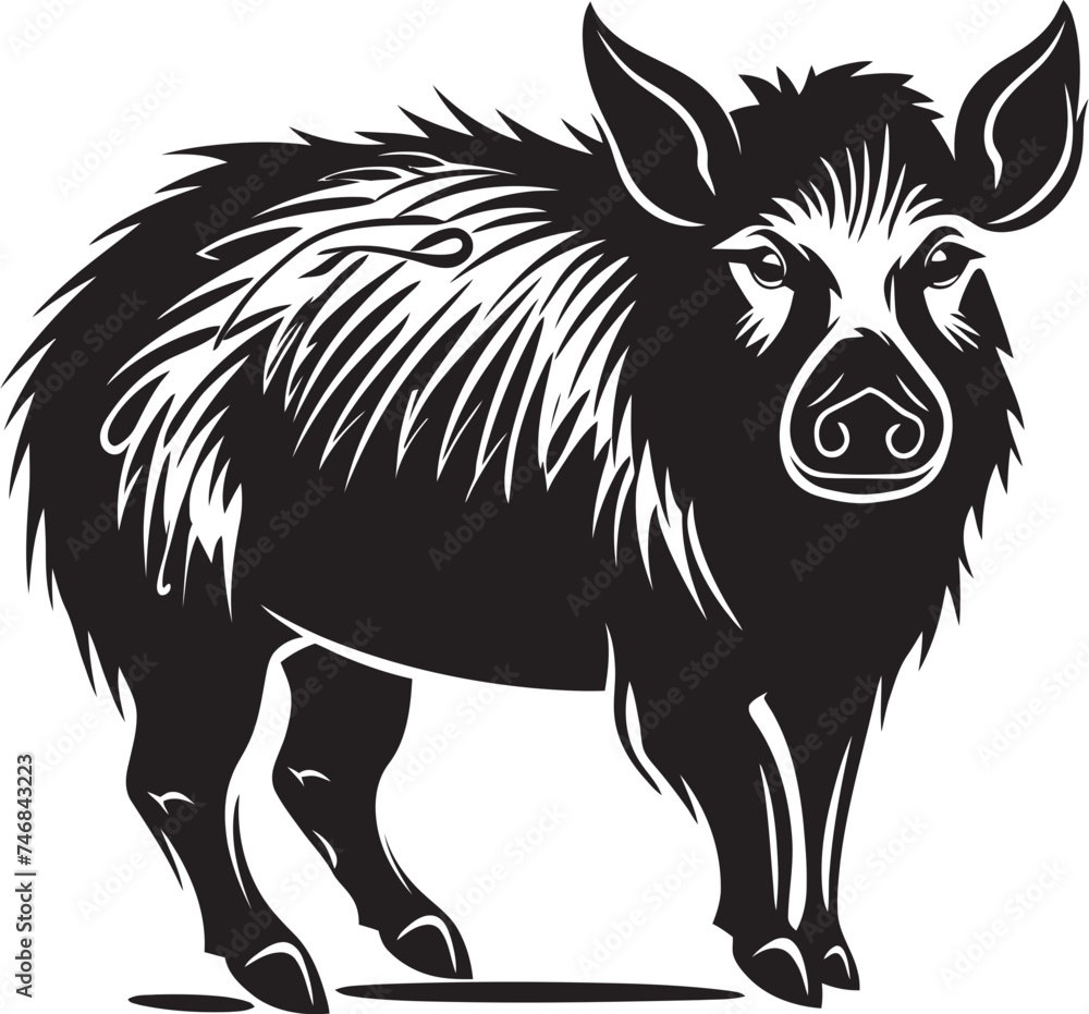 Ferocious Fury Iconic Boar Emblem Snout Sovereign Wild Boar Icon Design