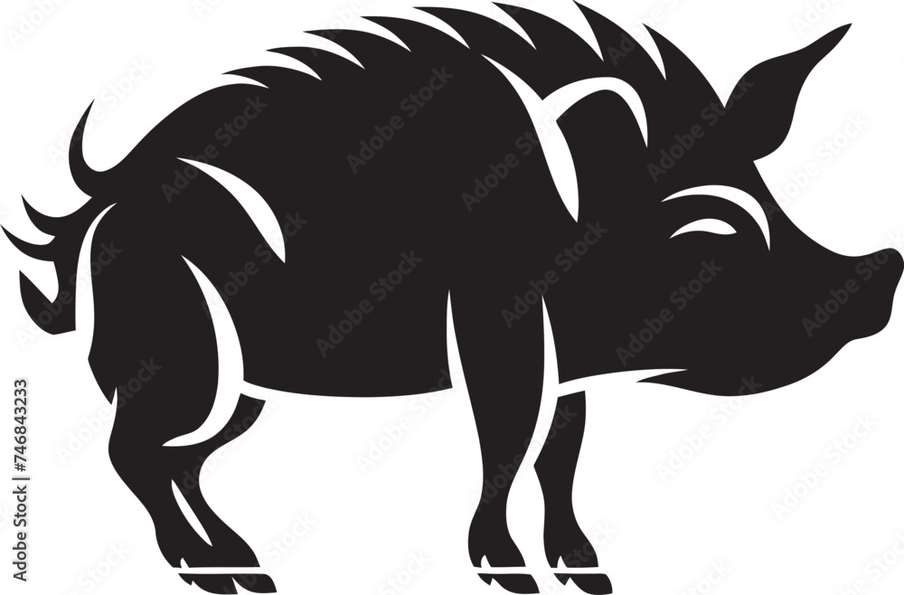 Rampaging Razorback Vector Boar Icon Feral Frenzy Iconic Logo Design Rampaging Razorback Vector Boar Icon Feral Frenzy Iconic Logo Design
