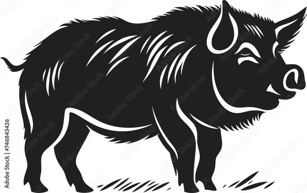 Feral Ferocity Iconic Boar Vector Design Tusker Thunder Wild Boar Logo Design Feral Ferocity Iconic Boar Vector Design Tusker Thunder Wild Boar Logo Design