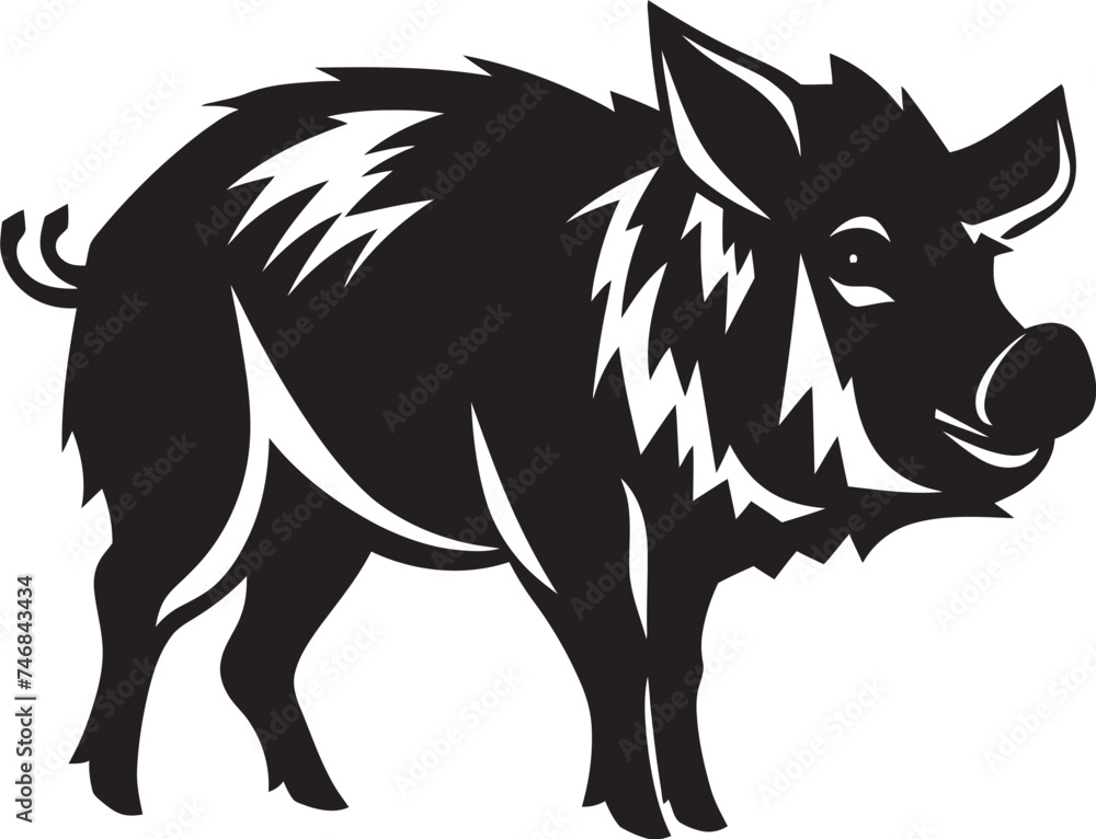 Snorting Sovereign Iconic Boar Vector Symbol Thunderous Tusks Wild Boar Logo Graphics Snorting Sovereign Iconic Boar Vector Symbol Thunderous Tusks Wild Boar Logo Graphics