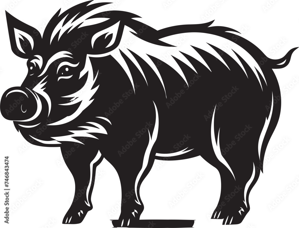 Beastly Charge Wild Boar Emblematic Logo Razorback Majesty Boar Vector Icon Beastly Charge Wild Boar Emblematic Logo Razorback Majesty Boar Vector Icon