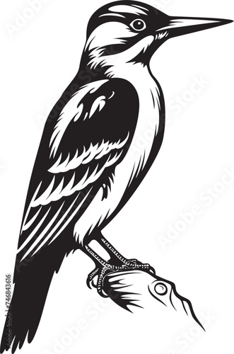 Perky Pecker Woodpecker Symbol Emblem Talon Tempo Vector Logo Design with Woodpecker