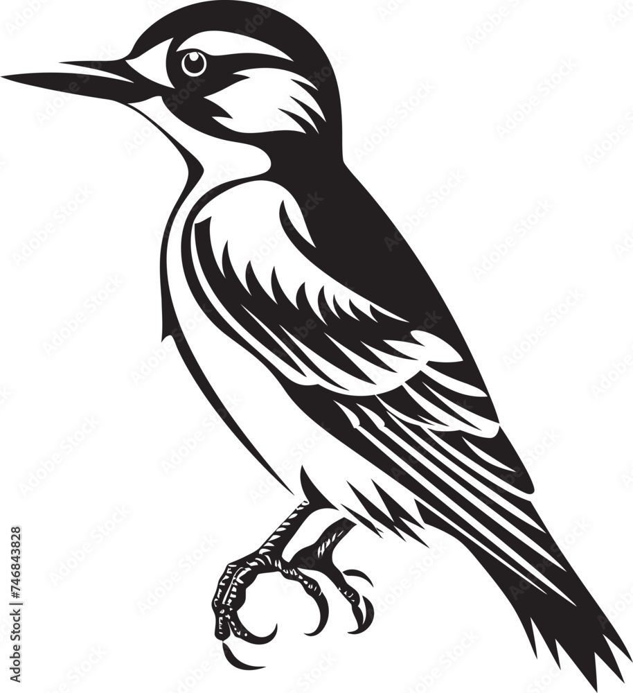 Obraz premium Timber Thrive Iconic Woodpecker Emblem Vibrant Vigor Vector Logo with Woodpecker Icon