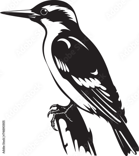 Talon Tempo Vector Woodpecker Icon Perky Pecker Woodpecker Emblematic Logo