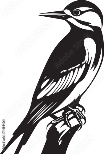 Crested Carver Vector Logo Design with Woodpecker Emblem Talon Tapper Iconic Woodpecker Emblem Graphics