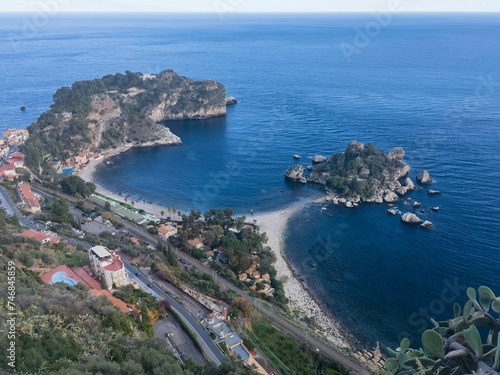 Fototapeta Naklejka Na Ścianę i Meble -  Mediterranean Serenity: Coastal Cliffs and Azure Waters