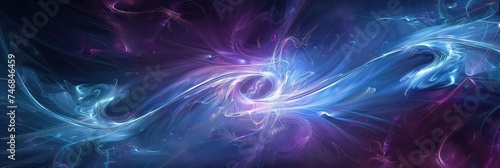 Ethereal abstract smoke in blue and purple hues