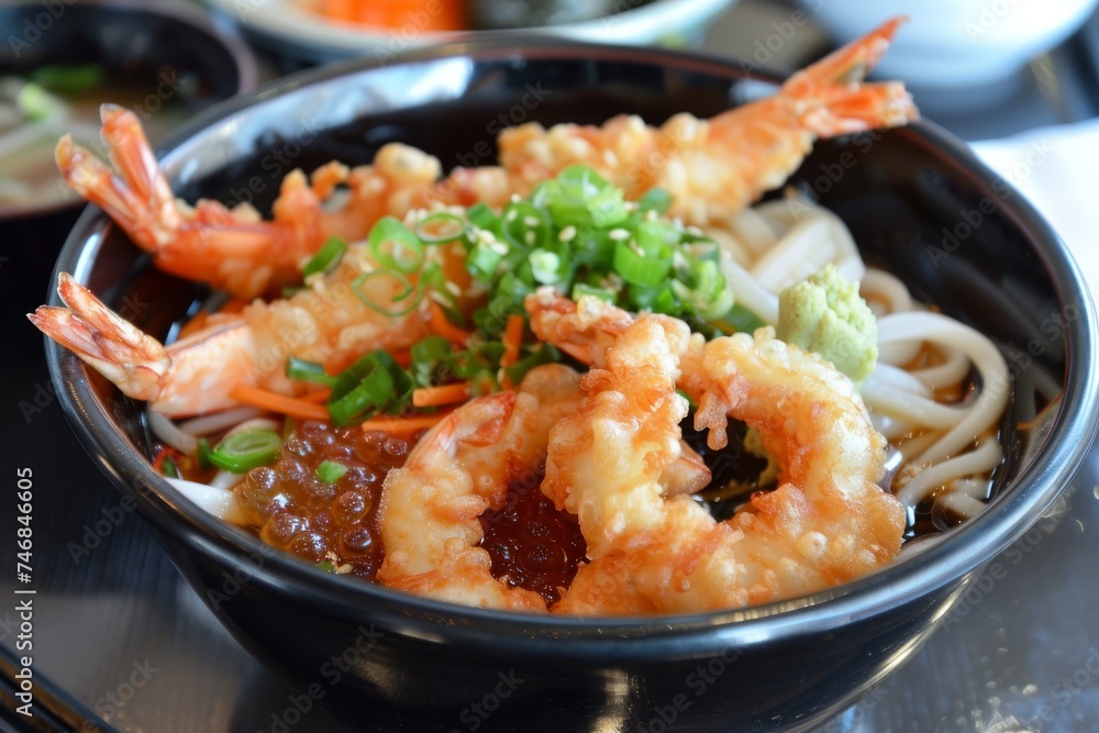 Japanese food Tempura Udon noodles Japanese food Tempura Udon noodles