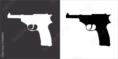 Illustration vector graphics of gun icon