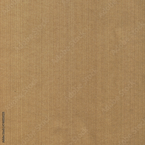 Ribbed Textured Brown Cardboard Closeup