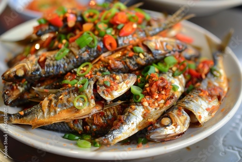 Sardines cooked in pepper