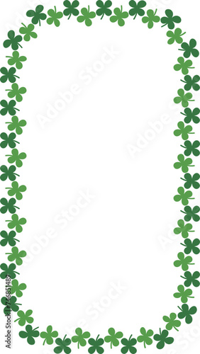 Clover Leaf Rectangle Wreath Border Frame for St Patrick's Day © Mystikal Forest