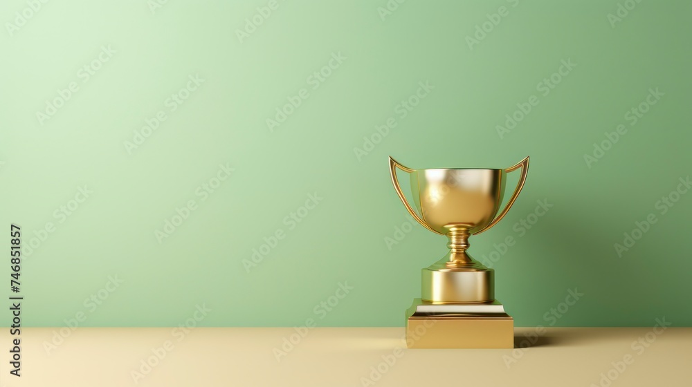Gold trophy cup on plain background. Gold trophy cup on plain background.