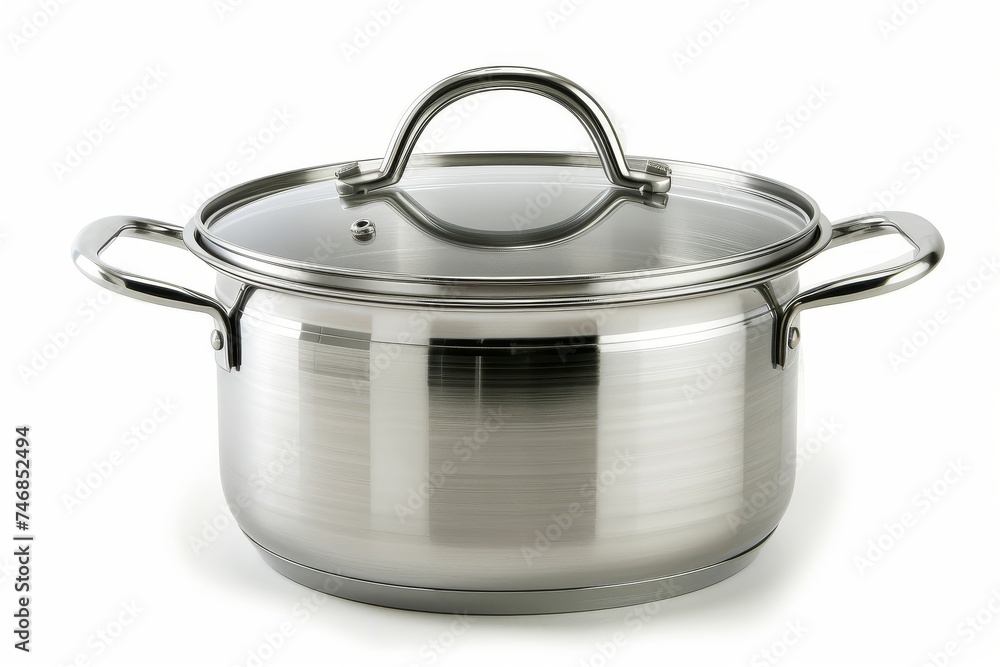 Stainless steel pot isolated on white background Stainless steel pot isolated on white background