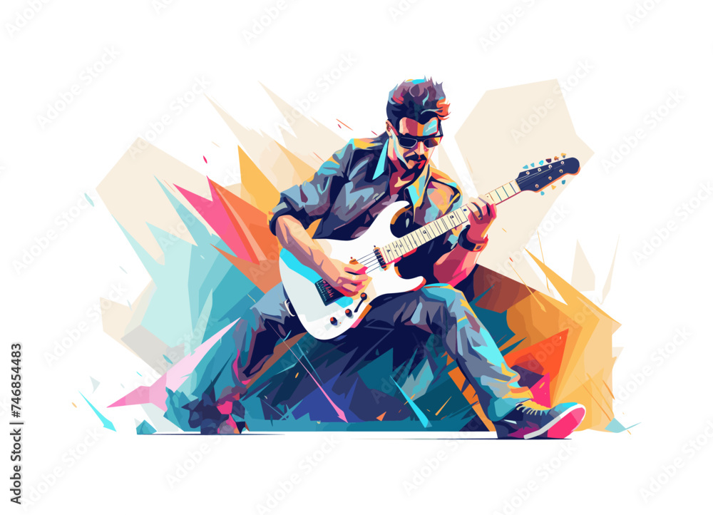 rock music fan vector flat minimalistic isolated illustration rock music fan vector flat minimalistic isolated illustration