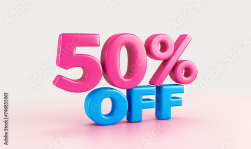 50% Discount 3D Text Render for Sale Promotions