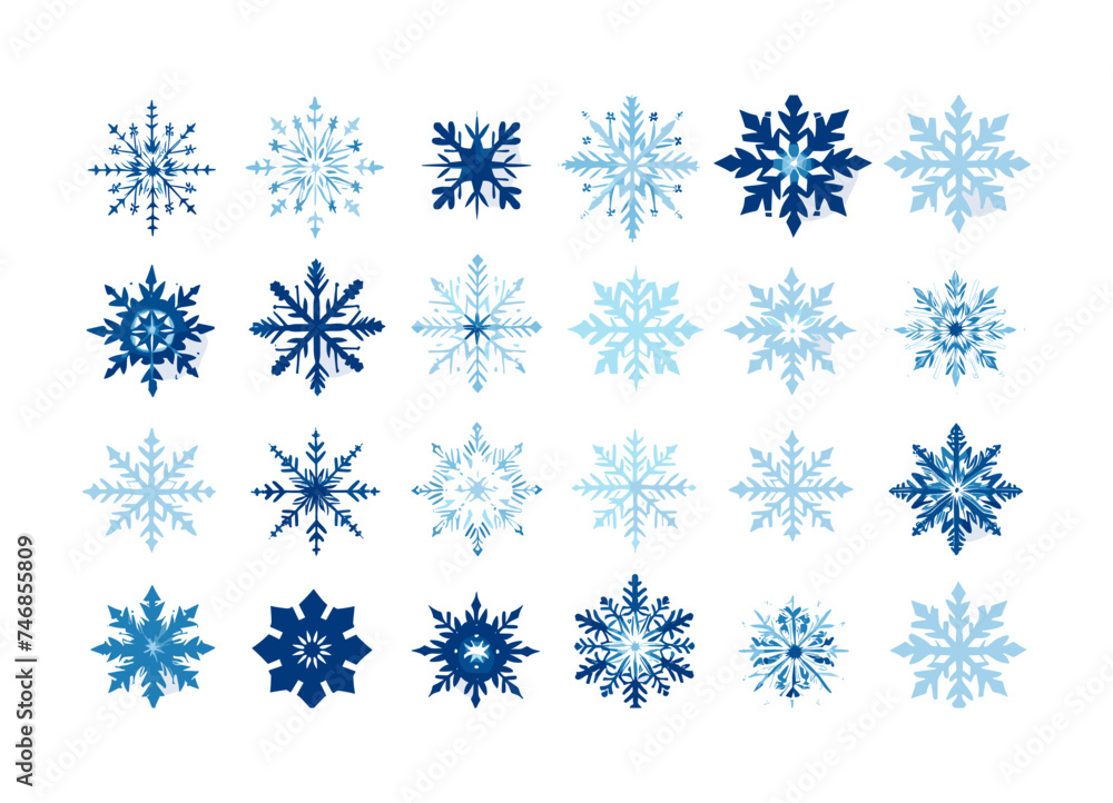 Snowflakes isolated vector style Snowflakes isolated vector style