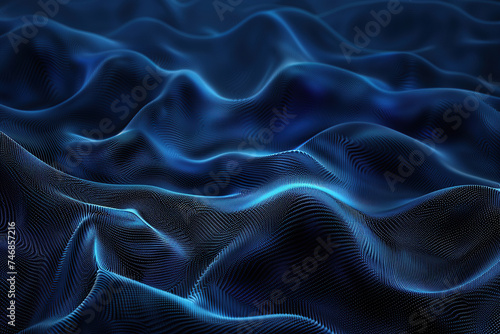 close up horizontal image of blue waves abstract background