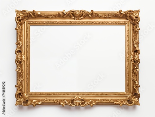 Antique gold blank frame