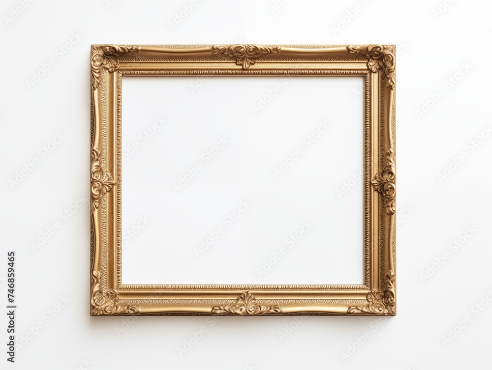 Fototapeta premium Antique gold blank frame