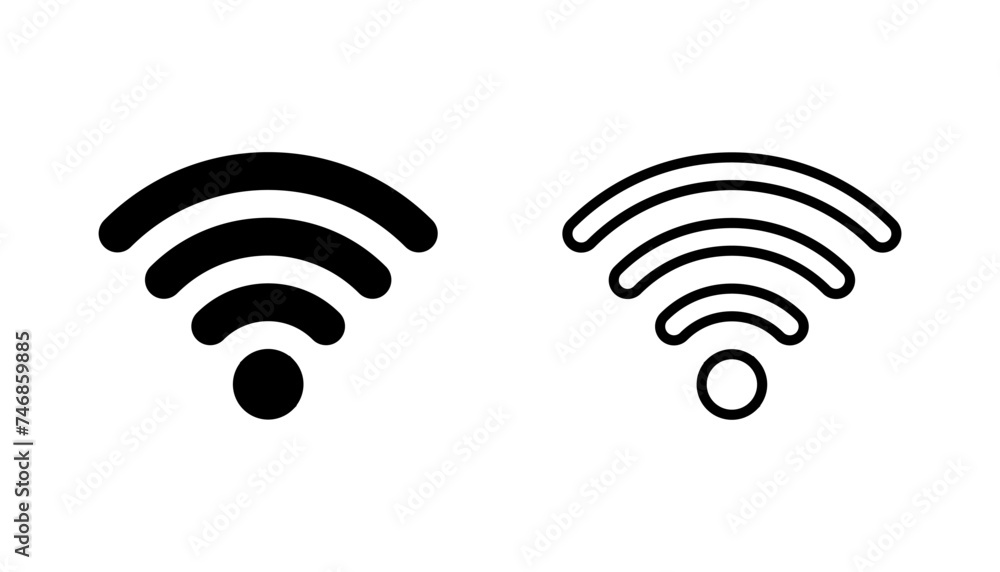 Wifi icon set. signal vector icon. Wireless icon vector Wifi icon set. signal vector icon. Wireless icon vector