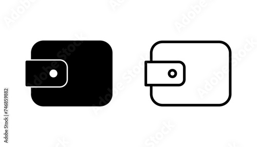 Wallet icon set. wallet vector icon