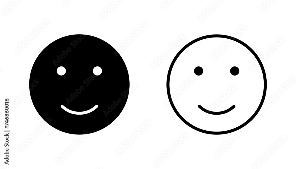 Fototapeta premium smile icon set. smile emoticon icon. feedback