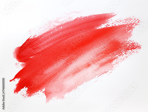 Canvas watercolor texture as backdrop, intensified by a vivid red brush stroke