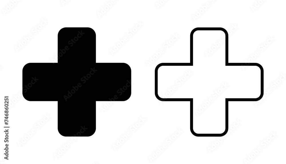 Plus Icon set. Add plus icon Plus Icon set. Add plus icon