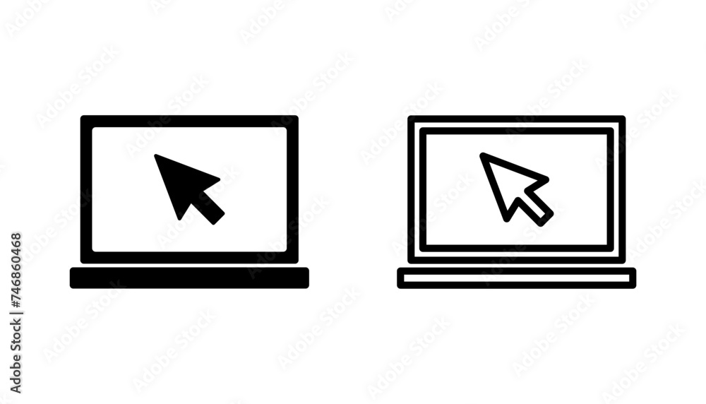 Laptop icon set. computer icon vector Laptop icon set. computer icon vector