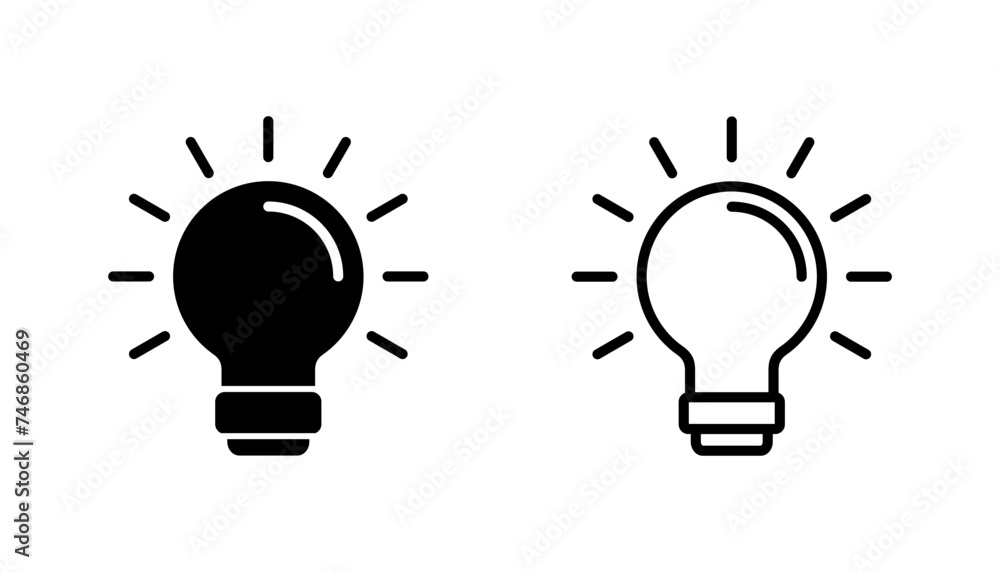 Lamp icon set. Light bulb icon vector. idea symbol. Lamp icon set. Light bulb icon vector. idea symbol.