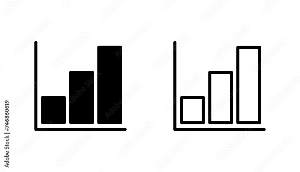 Growing graph Icon set. Chart icon. diagram icon