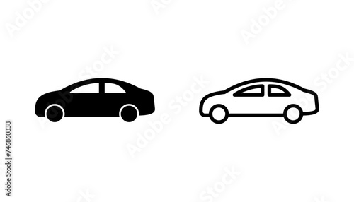 Fototapeta Naklejka Na Ścianę i Meble -  Car icon set. car vector icon. small sedan