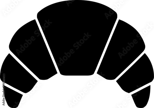 Fresh baked croissant icon
