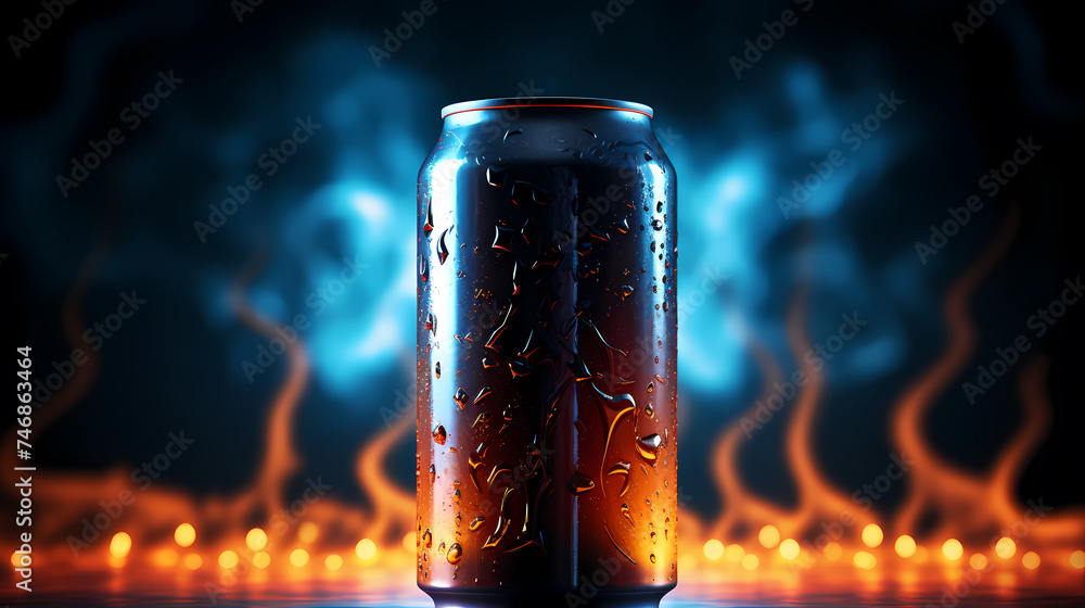 Horizontal shot of carbonated drink cans on light background, mockup template Horizontal shot of carbonated drink cans on light background, mockup template