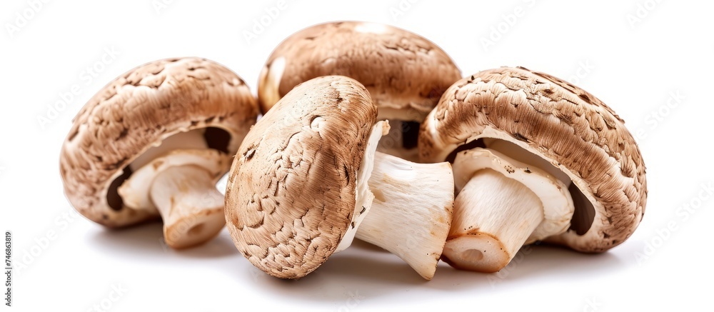 An Assortment of Fresh Mushrooms on a Clean White Background - Natural and Organic Food Concept An Assortment of Fresh Mushrooms on a Clean White Background - Natural and Organic Food Concept