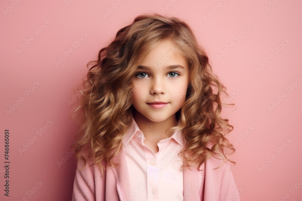 Beautiful little girl with long curly hair. Beauty, fashion. Beautiful little girl with long curly hair. Beauty, fashion.