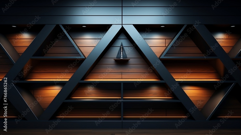 Wooden Triangle Shelf with Illumination
Wooden Triangle Shelf with Illumination