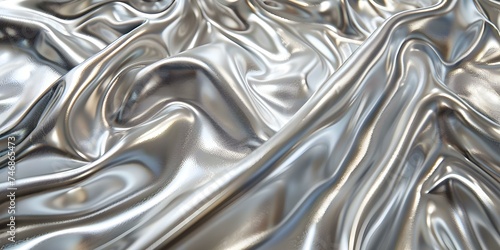 Silver Surface: Ideal for Elegant Designs and Backgrounds. Concept Silver Surface, Elegant Designs, Backgrounds, Metallic Accents, Interior Decor photo