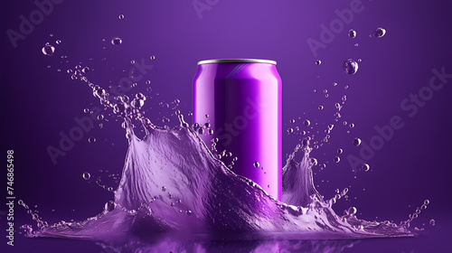 Photography of aluminum can product mockup photo