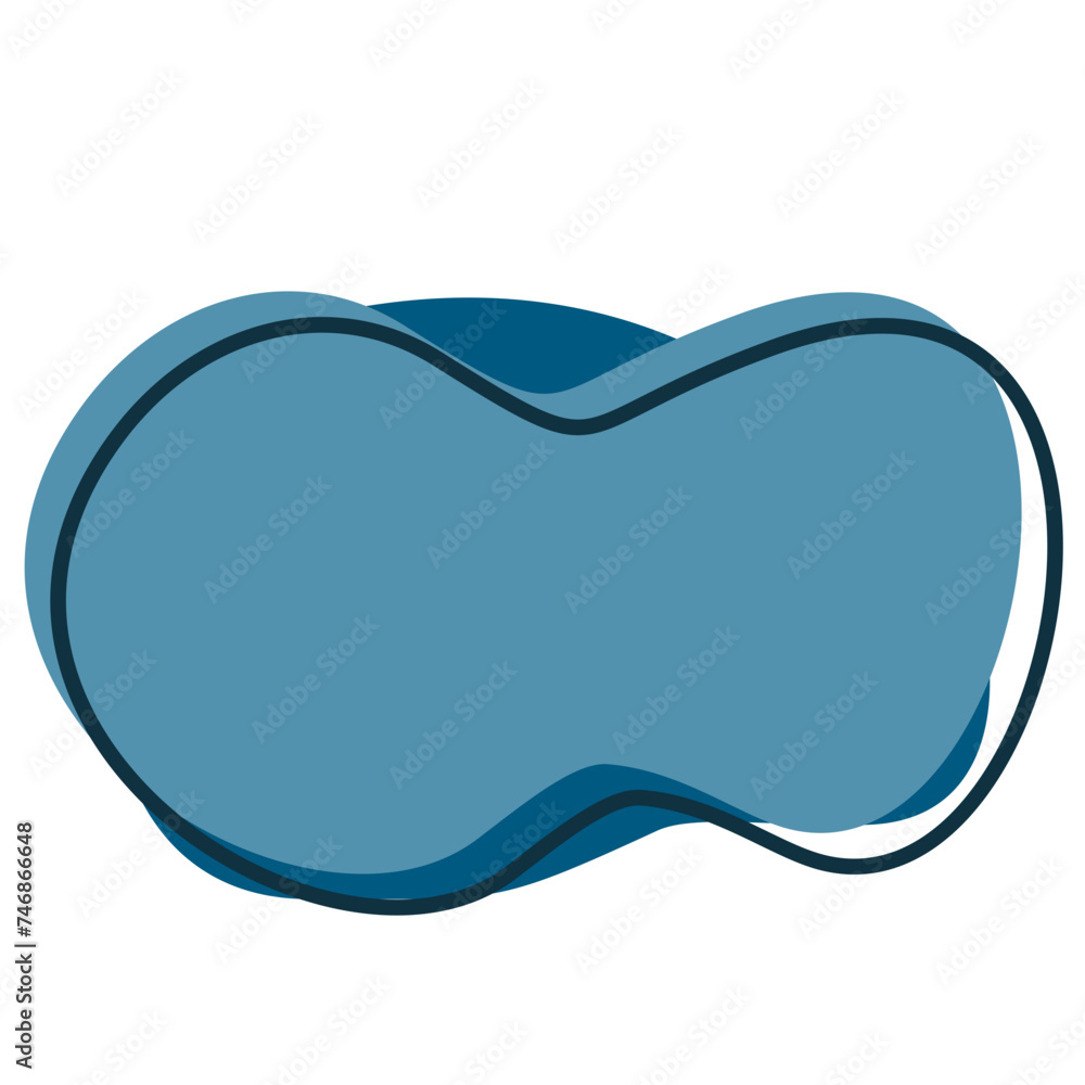 Organic Shape Blue Abstract Design Organic Shape Blue Abstract Design