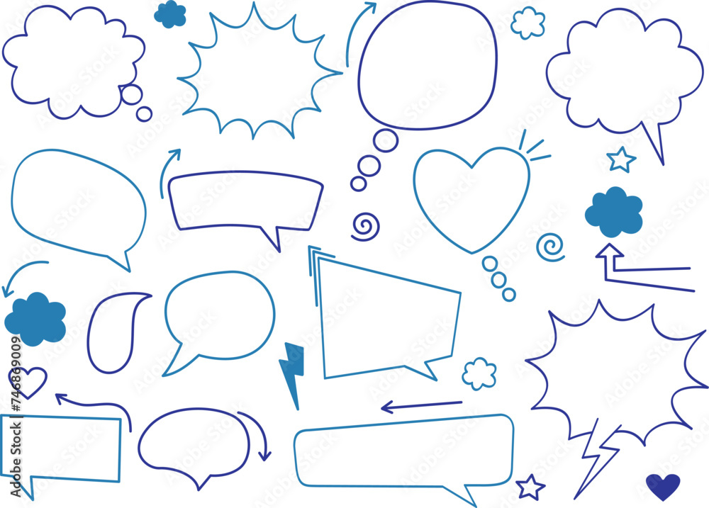 Fototapeta premium Vintage Comic Book Speech Bubbles. Vector illustration