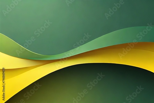 Generative AI. Minimal Background in Green and Yellow 