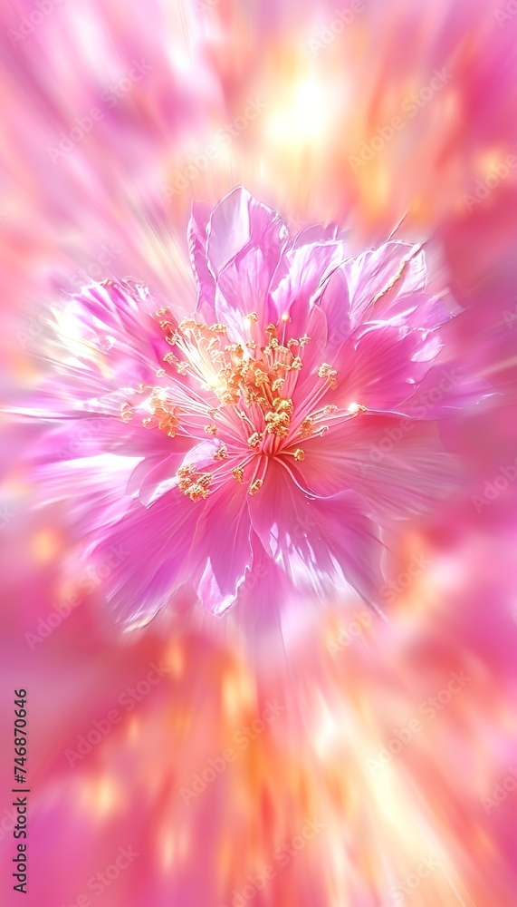 Obraz premium Abstract spring background with pastel peach, coral, and sky blue hues for a calming composition.