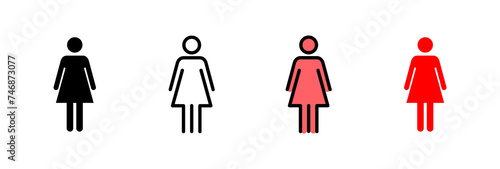 Female icon vector illustration. woman sign and symbol