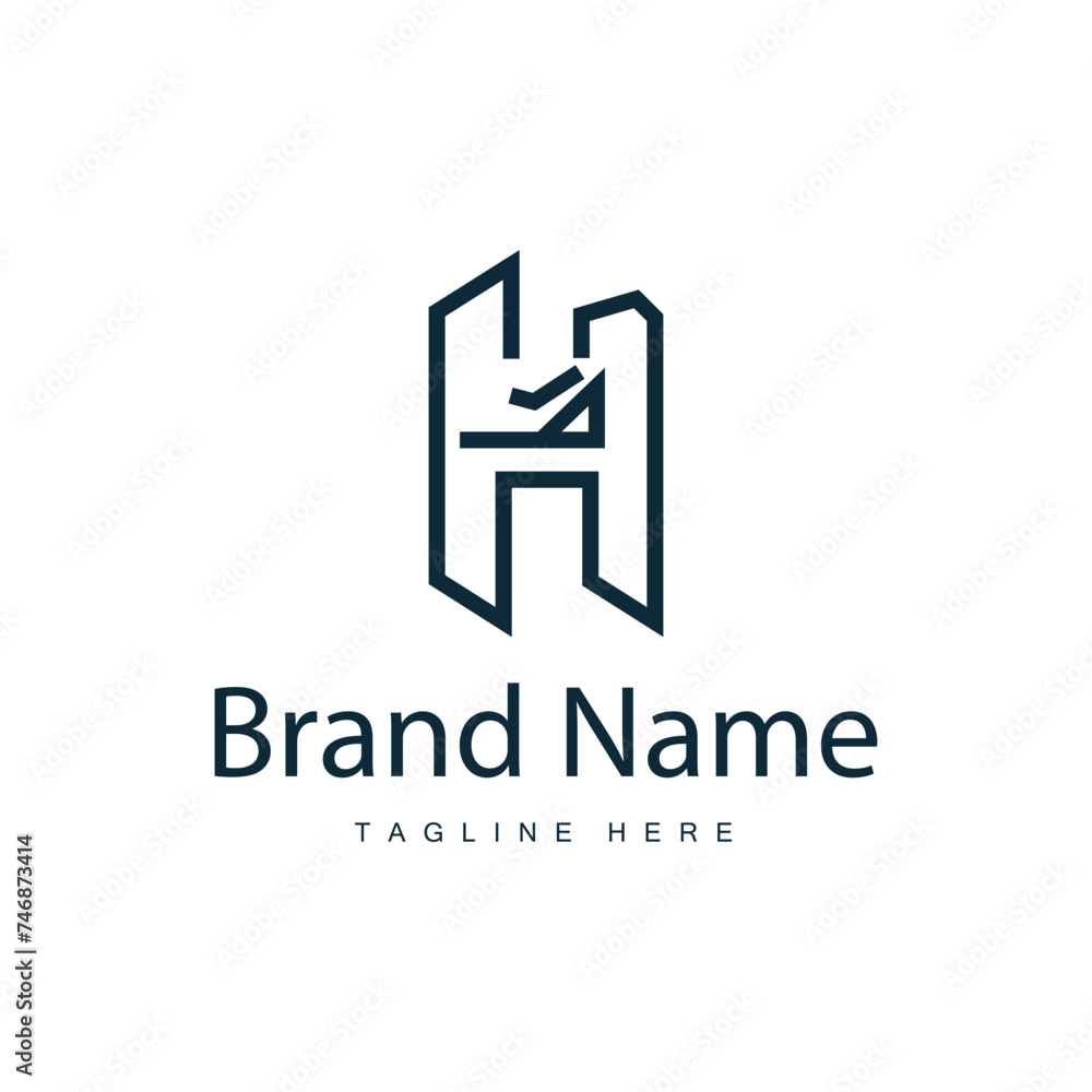 Alphabet letter h initial logo design simple product brand template Alphabet letter h initial logo design simple product brand template