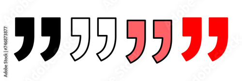 Quote icon vector illustration. Quotation mark sign and symbol