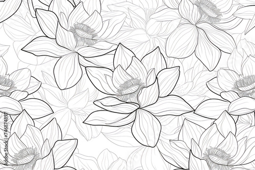 Coloring Pages of Lotus flower