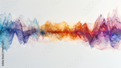 Harmony in Hues: Colorful Sound Waves on a Plain Canvas